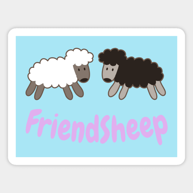 Friendsheep funny Sheep Pun Magnet by Foxxy Merch